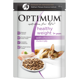 Photo of Optimum Healthy Weight 1+ Years With Chicken Chunks In Jelly Cat Food Pouch
