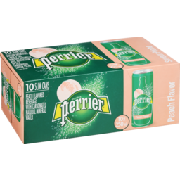 Photo of Perrier Sparkling Mineral Water Peach 10 Pack X