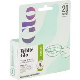 Photo of White Glo Waterless Teeth Wipes 20 Pack 