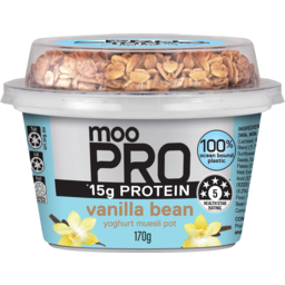 Photo of Moo Pro 15g Protein Vanilla Bean & Muesli Yoghurt 170g