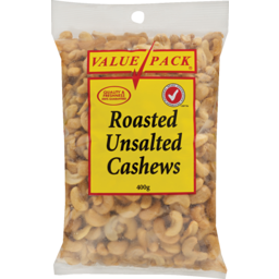 Photo of Value Pack Roasted Unsalted Cashews 400g