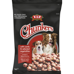 Photo of Vip Petfoods Chunkers With Lamb & Selected Vegetables Dog Food 1kg