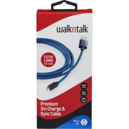 Photo of WalknTalk Premium Charge & Sync Cable Micro USB Blue