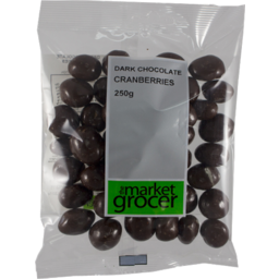 Photo of The Market Grocer Dark Chocolate Cranberries 250gm