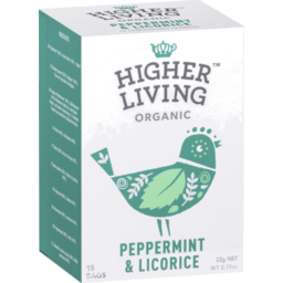 Photo of Higher Living Teabags Peppermint & Licorice