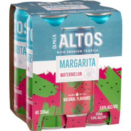 Photo of Altos Tequila Watermelon Margarita Can 330ml 4pk