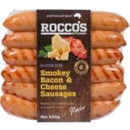 Photo of Roccos Smokey Bacon & Cheese Sausages 450gm