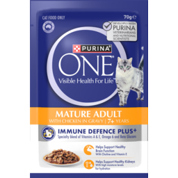 Photo of Purina One Mature Adult 7+ Years Chicken Cat Food Pouch