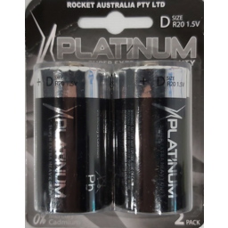 Photo of Batteries, Rocket Platinum Super Heavy Duty D-size 2-pack