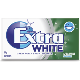 Photo of Extra White Spearmint Chewing Gum Sugar Free 14 Pack 27g 27g