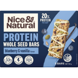 Photo of Nice & Natural Protein Whole Seed Bar Blueberry Vanilla 5pk 150g