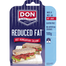 Photo of Don Salami Sliced 50% Less Fat Hot 100g