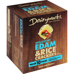 Photo of Dairyworks Cheese & Rice Crackers Edam 10 Pack