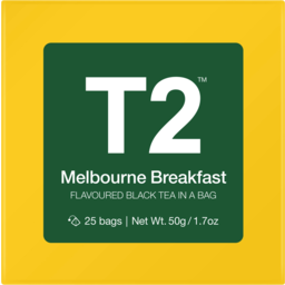 Photo of T2 Melbourne Breakfast Flavoured Black Tea In A Bag 25 Pack 50g