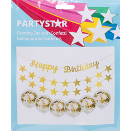 Photo of Partystar Bunting Set with Confetti Balloons and Garland