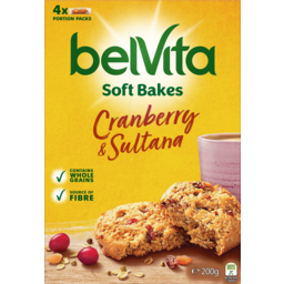 Photo of Belvita Cranberry & Sultana Breakfast Soft Bakes 4 Pack 200g