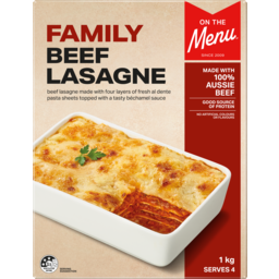 Photo of On The Menu Beef Lasagne 1kg