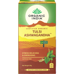 Photo of Organic India Tulsi Ashwagandha Tea 25 Teabags