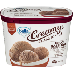 Photo of Bulla Creamy Classics Ice Cream Choc Hazlenut Tub