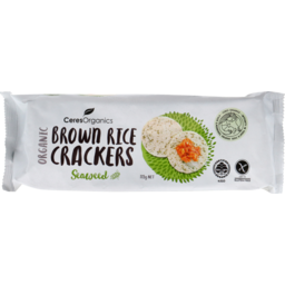 Photo of Ceres Organics Organic Brown Rice Crackers With Seaweed 115g