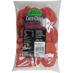 Photo of The Market Grocer Corn Chip Beetroot 200gm