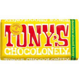 Photo of Tony’s Chocolonely Milk Honey Almond Nougat Chocolate 180g