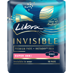 Photo of Libra Invisible Pads Super Wing 10