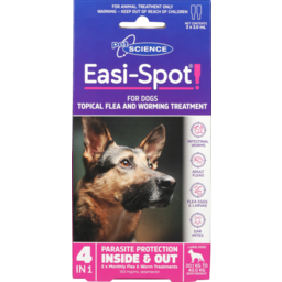 Photo of Petscience Easi- Spot 4 In 1 Topical Flea & Worm Treatment Large Dogs 20.1-40kg 2x2ml