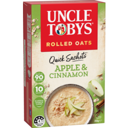 Photo of U/ncle Tobys Rolled Oats Quick  Sachets Apple & Cinnamon 10 Pack
