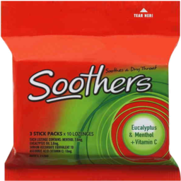 Photo of Soothers Eucalyptus & Menthol + Vitamin C 3 Stick Packs