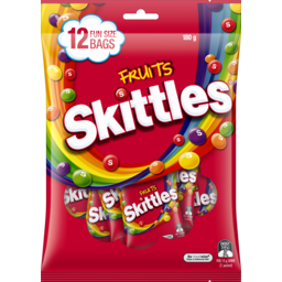 Photo of Skittles Fruits Chewy Lollies Party Share Bag 12 Pieces 180g 180g