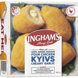 Photo of Ingham's Four Chicken Kyivs Creamy Garlic 600g 600g