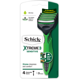 Photo of Schick Xtreme 3 Sensitive Disposable Razor 4 Pack 4