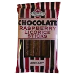 Photo of Licorice Lovers Choc Raspberry Licorice Sticks 200g