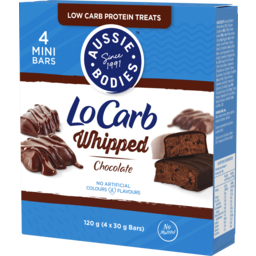 Photo of Aussie Bodies Lo Carb Whipped Bar Chocolate 4pk 120g