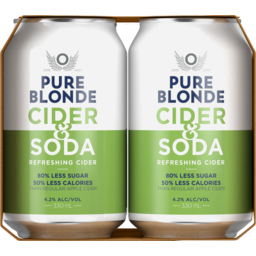 Photo of Pure Blonde Cider & Soda 4.2% 6 X Can 4x330ml