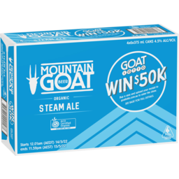 Photo of Mountain Goat Organic Steam Ale Cans 