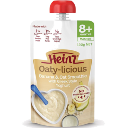 Photo of Heinz® Smoothie Banana, Pear & Oat + Greek Style Yoghurt 8+ Months 120 G 120g
