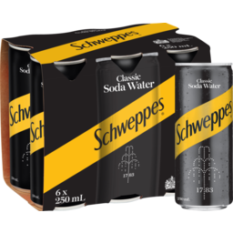 Photo of Schweppes Classic Soda Water Mini Can 6 Pack