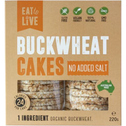 Photo of Eat To Live Buckwheat Cakes Nosalt 220g