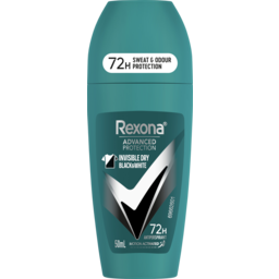 Photo of Rexona Men 72h Advanced Roll On Antiperspirant Deodorant Invisible Dry Black & White