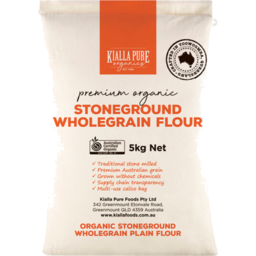 Photo of BULK PRODUCTS KIALLA PURE FOODS Org Flour Plain Wholegrain 5kg Nb