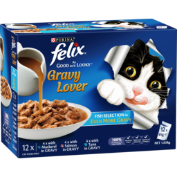 Photo of Purina Felix Gravy Lovers Fish Selection Pouches Multipack Cat Food 12x85g