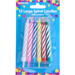 Photo of Korbond Spiral Candles plus Holders 12pk