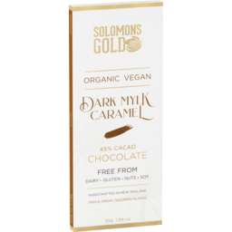 Photo of Solomons Gold Dark Mylk Caramel Organic Vegan Chocolate 45% Cacao