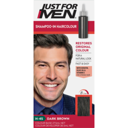 Photo of Just For Men Shampoo-In Hair Colour H-45 Dark Brown One Application