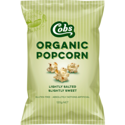 Photo of Cobs Organic Popcorn Lightly Salted Slightly Sweet 120g