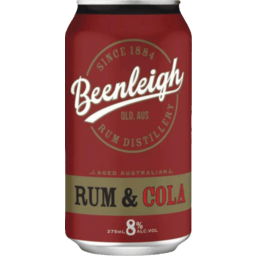Photo of Beenleigh Rum & Cola 8% Can 375ml 