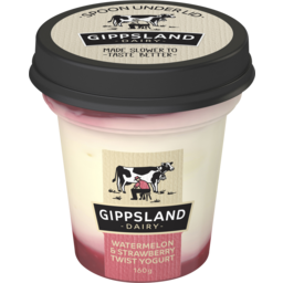 Photo of Gippsland Dairy Watermelon & Strawberry Twist Yoghurt 160g
