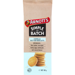 Photo of Arnott's Simple Batch Biscuits Vanilla Butter